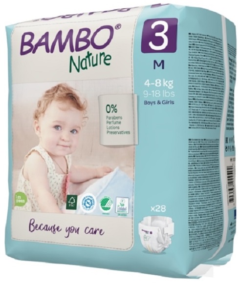 Подгузники для детей BAMBO Nature M3 (4-8 кг) 28шт