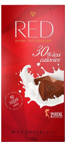 Red Delight Шоколад Молочный 100г с пониженной калорийностью