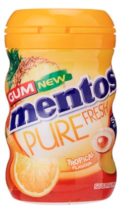 Жевательная резинка Mentos Pure fresh tropical 60гр