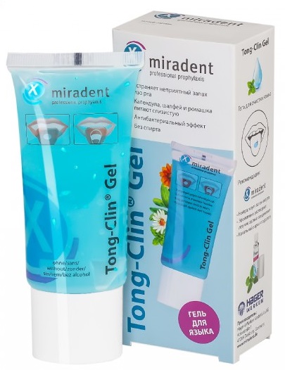 Гель паста для очищения языка Miradent Tong Clin 50 мл