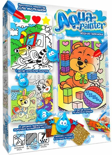 Креативное творчество 3+ Aqua Painter Мишка с игрушками арт.79586