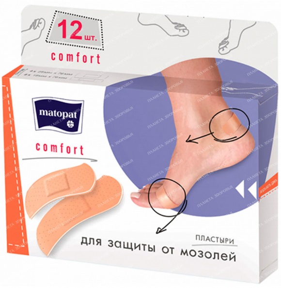 Набор пластырей Comfort MATOPAT 12 шт