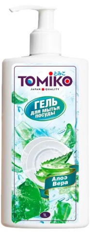 Гель для мытья посуды Алоэ Вера 1л TOMIKO