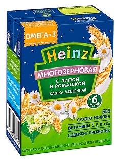 Хайнц Кашка мол. Многозерн. Липа ромашка жид. 0,2л т/пак