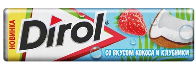 DIROL Жевательная резинка Клубника и Кокос 10 шт