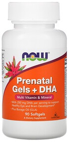 Now Foods Prenatal gels+ DHA №90капс ДГК для беременых  &