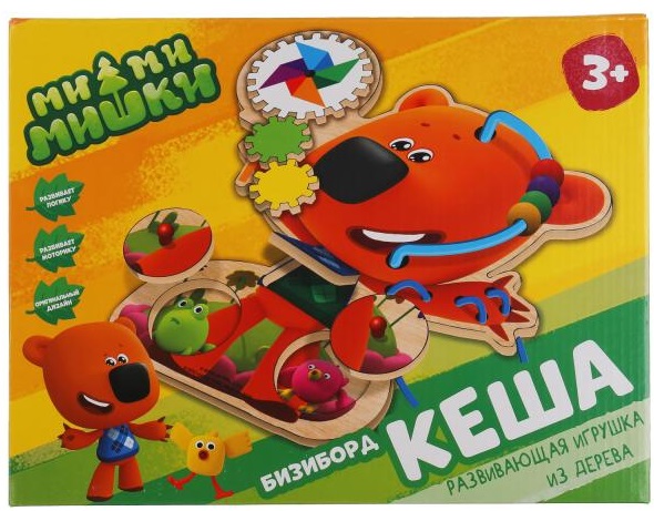 Игрушка деревянная  Ми-ми-мишки бизиборд кеша 905208C