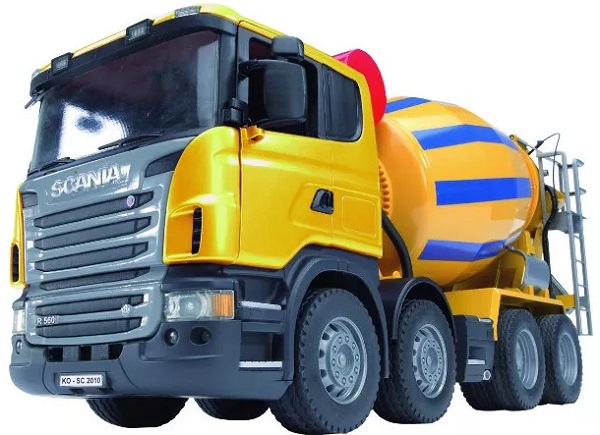 BRUDER 3+ Машина Бетономешалка Scania арт.03-554