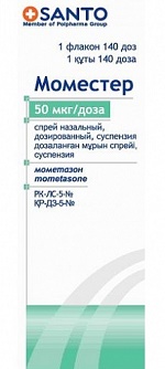 Моместер назальный спрей 50 мкг/доза 140 доз ( мометазон )