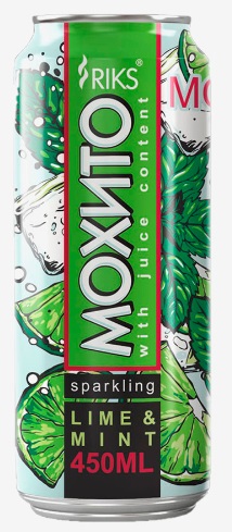 Riks Мохито напиток газированный 0,45л Lime & Mint ж/б
