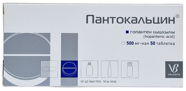 Пантокальцин табл. 500 мг №50 ( гопантеновая кислота ) (Упаковка)