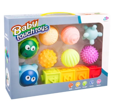 Набор игровой Мячики и кубики 6м+ 12шт KONIG KIDS