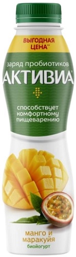 Данон Активиа Питьевая Манго-Маракуйя 670г