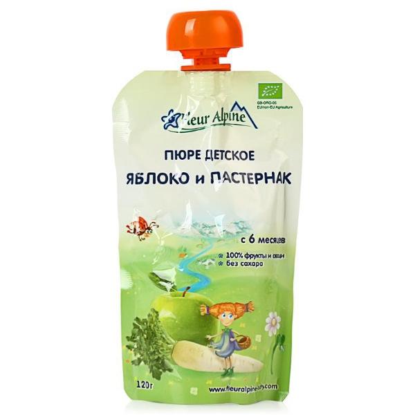 Fleur Alpine Пюре Яблоко морковь пастернак 120 г с 6  мес