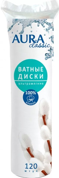AURA Ватные диски 120 шт