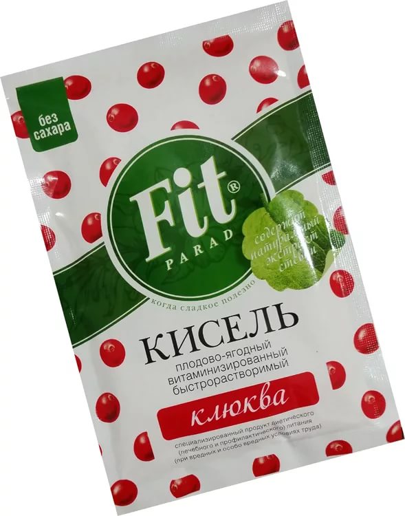 Fit Parad Кисель  плодово- ягодный витаминизированный клюква без сахара 30,0