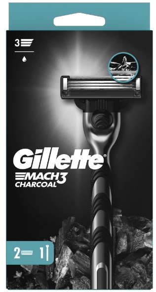 Станок бритвенный GILLETTE Mach3 Charcoal (2 кассеты) 80751256