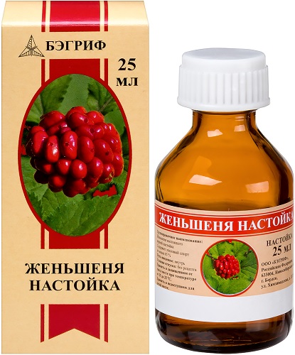 Женьшеня настойка 25 мл БЭГРИФ   &