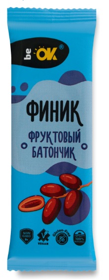 be OK Батончик Финик-шоколад 30г фруктово- ореховый Bio Elite