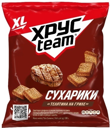 Хрусteam Сухарики Телятина на гриле 100г  &