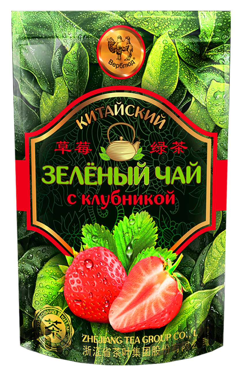 Верблюд Зеленый чай с клубникой 50г