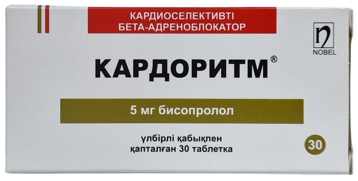 Кардоритм табл. 5 мг №30 ( бисопролол ) (Упаковка)