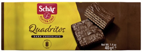 Dr.Schar Quadritos батончик с какао без глютена 40г