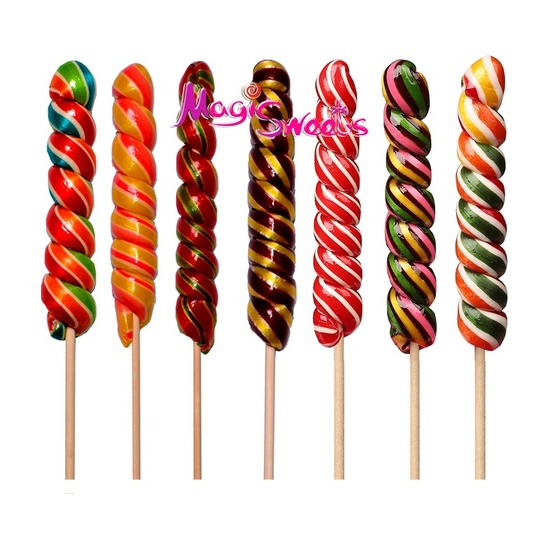 Карамель на палочке MAGIC SWEETS Спираль 15 гр 
