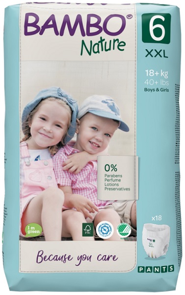 Трусики-подгузники для детей BAMBO Nature XXL6 (18+ кг) 18шт