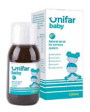 Унифар Бэби сироп 100 мл Unifar baby экст. валерианы, хмеля, страстоцвета, мяты перечной, шлемника