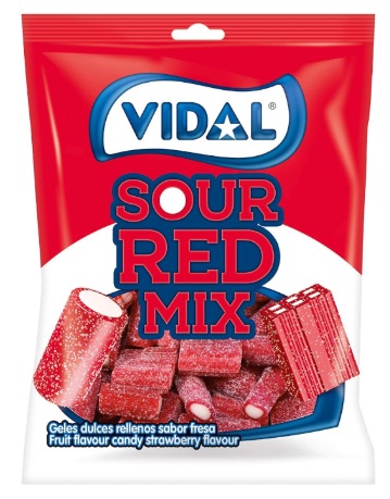 Мармелад Красный кислый микс VIDAL 90гр
