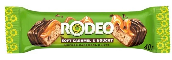Rodeo Батончик шоколадный Soft caramel & Nougat 40г