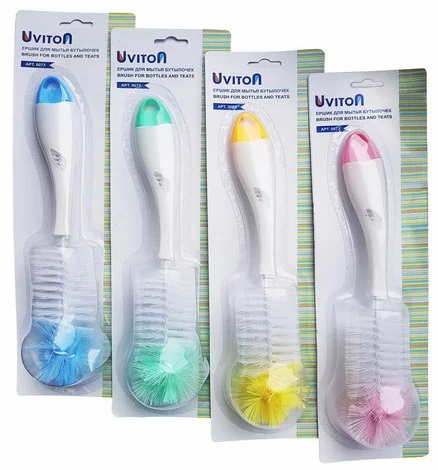 Ершик для бутылочек 2в1 UVITON Premium арт.0403 в ассорти.