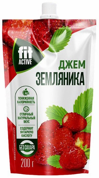 Fit Active Джем Земляника 200 г дойпак