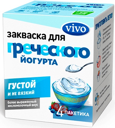 Vivo Закваска Греческий Йогурт 4 пакетика