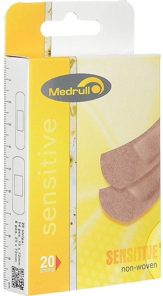 Лейкопластырь Бактерицидный MEDRULL 20 шт ( 2 размера ) Sensitive