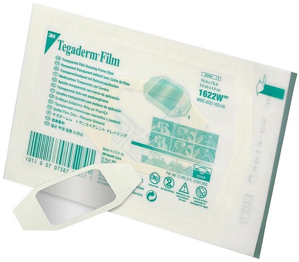 Пластырь Пленочная Повязка 4,4*4,4см 3M TEGADERM Film 1622 W Тегадерм