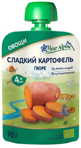 Fleur Alpine Пюре Сладкий картофель 90г с 5 мес