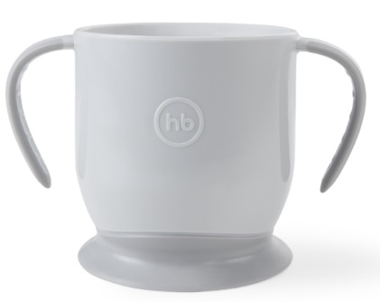 HAPPY BABY Кружка детская на присоске 6м+ серая