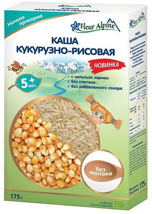 Fleur Alpine Каша безглютеновая Овсяно-кукурузная 175г с 5мес.