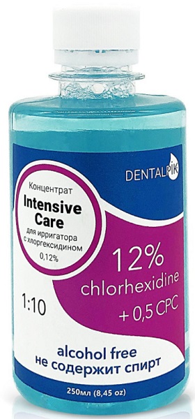 Концентрат для ирригатора DENTALPIK Intensive Care с хлоргексидином 0,12% 250 мл