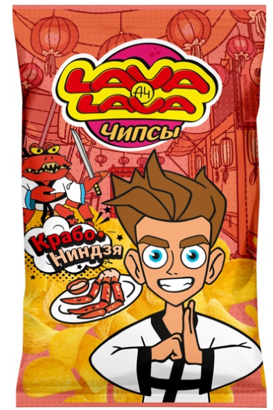 LAVA LAVA чипсы со вкусом Крабо-ниндзя 50гр