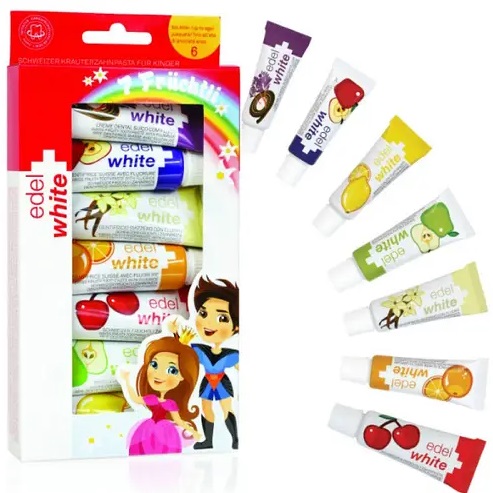 Зубная паста детская 7 Fruits Edel White 7*9.4мл