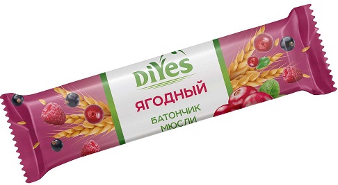 Diyes Мюсли батончик Ягодный 25г