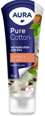 AURA Крем для рук Pure Cotton ночной 75 мл