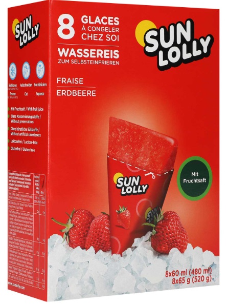 Мороженое Sun Lolly Клубника 65г