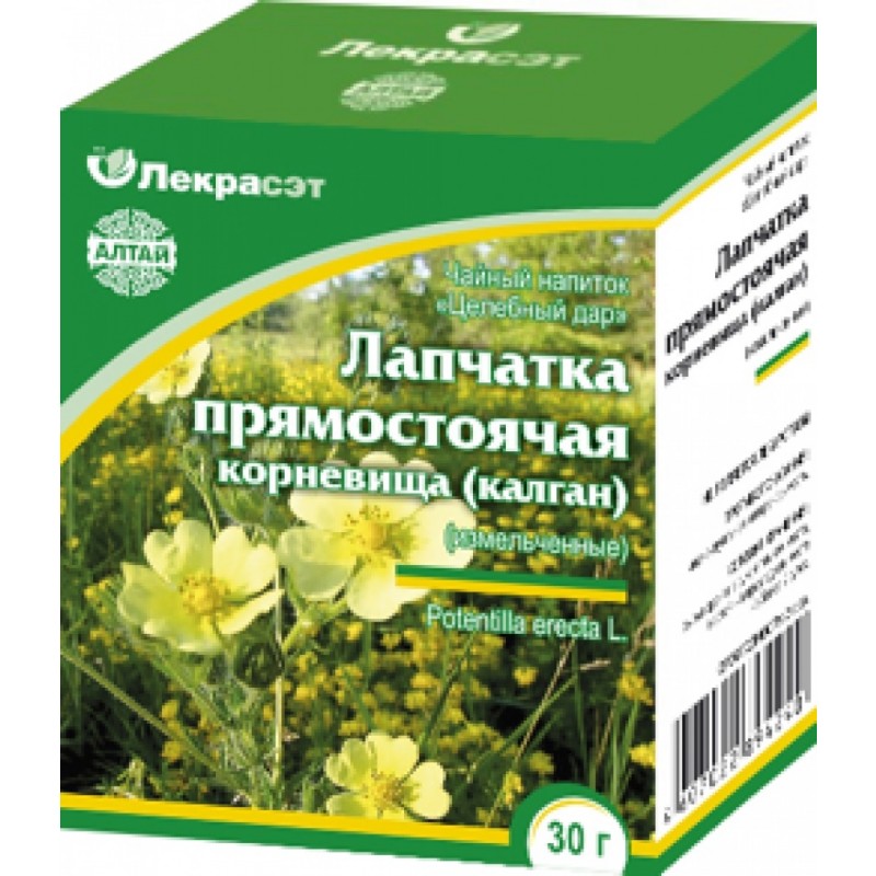 Лапчатка прямостоячая корневища 50 г (калган)