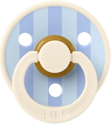Пустышка латексная 0м+ Bibs Studio Colour Block Ivory Dusty Blue арт.10022304