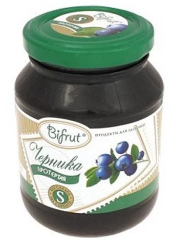 Bifrut Протертая Черника на сорбите 300г Бифрут