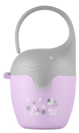 Контейнер с пустышкой ROXY KIDS 0м+ Слоник сиреневый арт.REF-002-V
